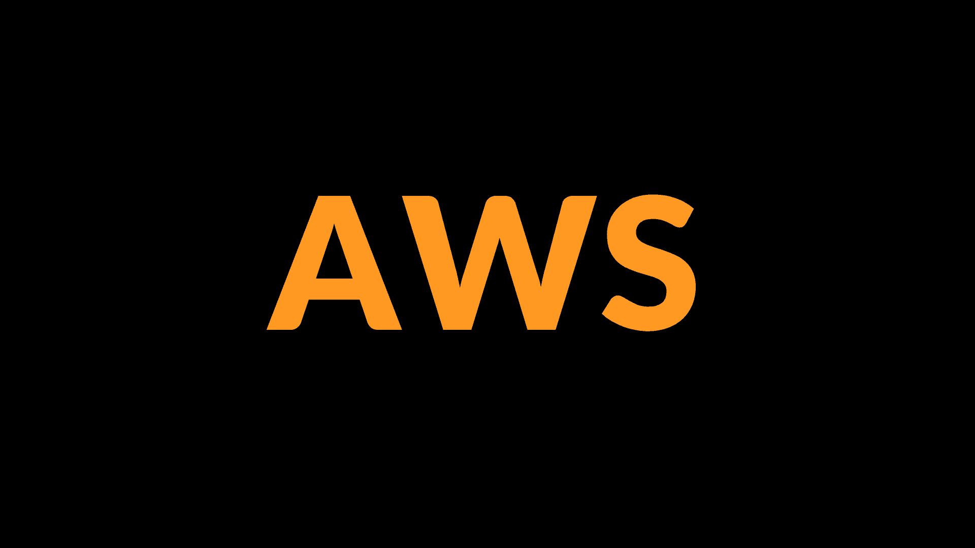 AWS 標誌在黑色背景上 壁紙