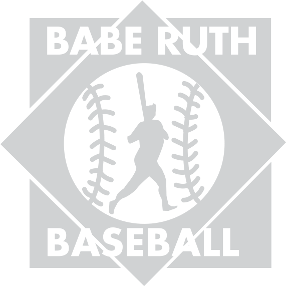 Babe Ruth 棒球標誌，棒球縫線設計內有球員剪影。 — MLB 壁紙