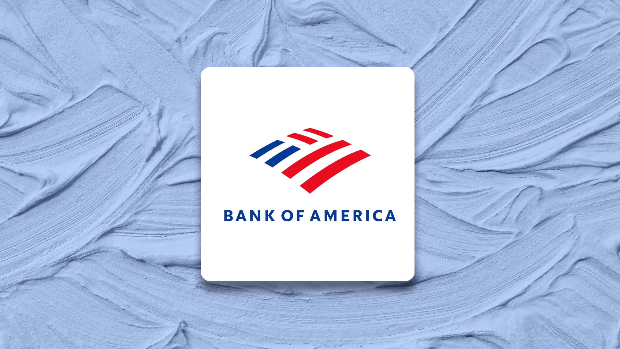 Bank Of America 桌布 壁紙 — Bank of America 標誌居中於帶紋理的淺藍色油漆風格背景上。
