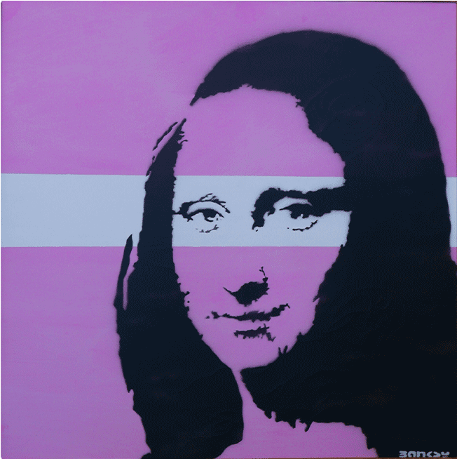 蒙娜麗莎手持火箭筒 Banksy 塗鴉 壁紙