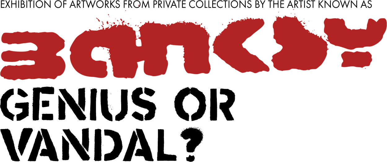 Banksy 天才或破壞者展覽標題 壁紙