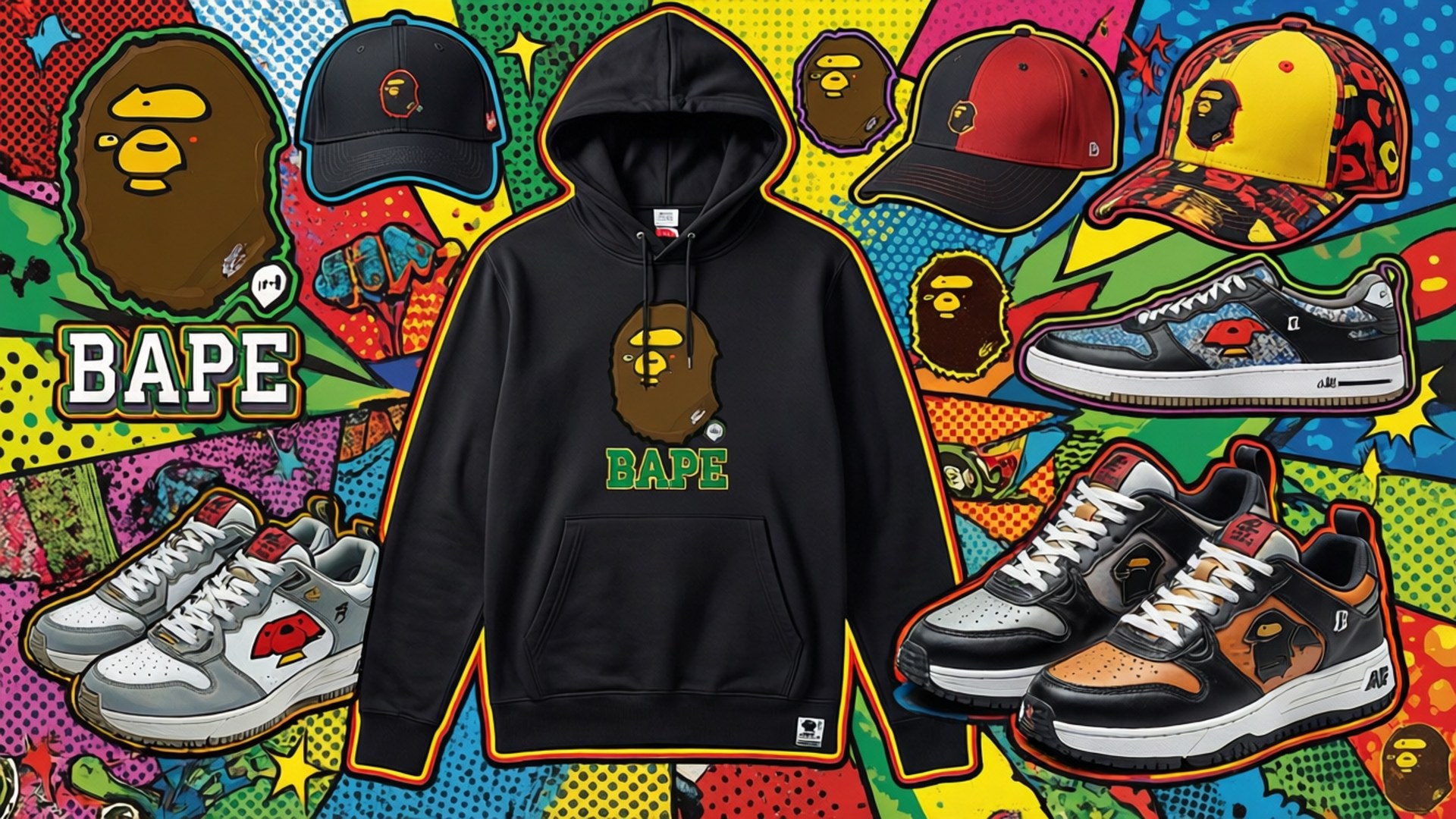 BAPE 街頭服飾拼貼 壁紙