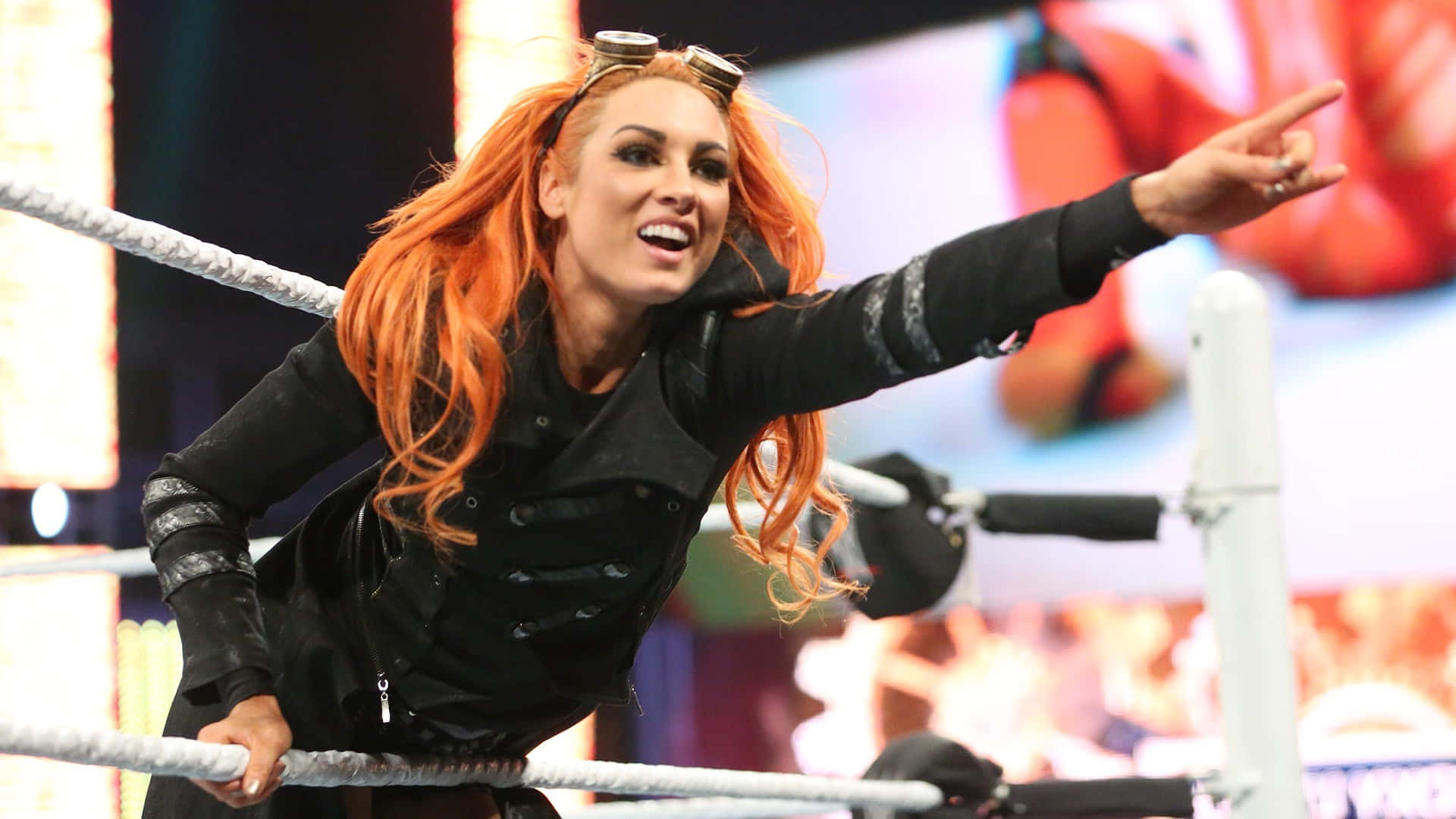 Becky Lynch 搖滾手勢 壁紙