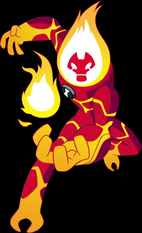 Ben 10 烈焰人 動作姿態 壁紙