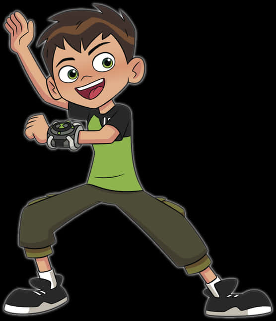 Ben10 興奮姿勢與Omnitrix手錶 壁紙