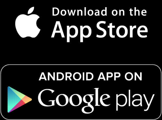 適用於行動應用程式的 App Store 和 Google Play 下載按鈕。 — Google 壁紙