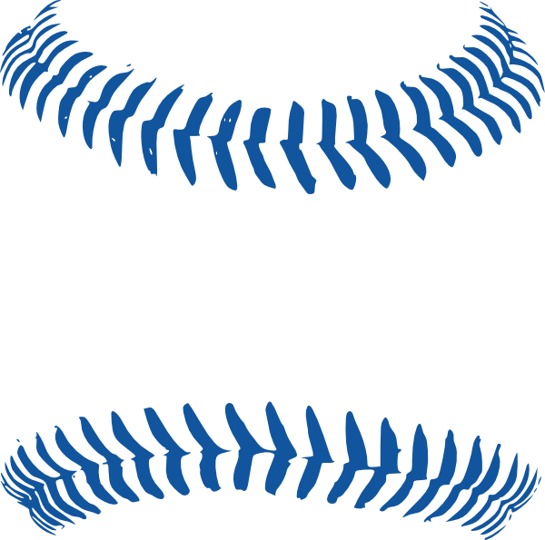 白色背景上的藍色棒球縫線圖形設計 — MLB 壁紙
