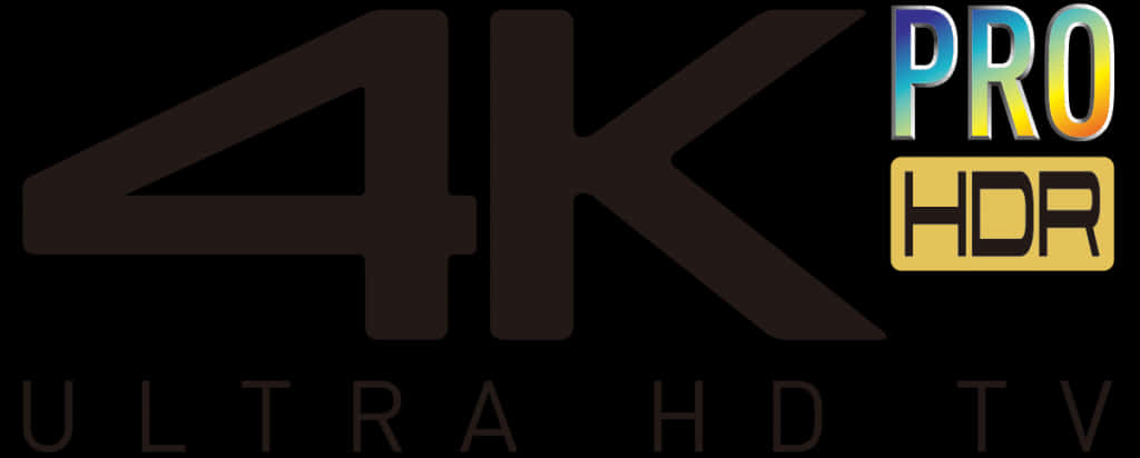 帶有PRO HDR文字的4K Ultra HD電視標誌 — 4K 壁紙