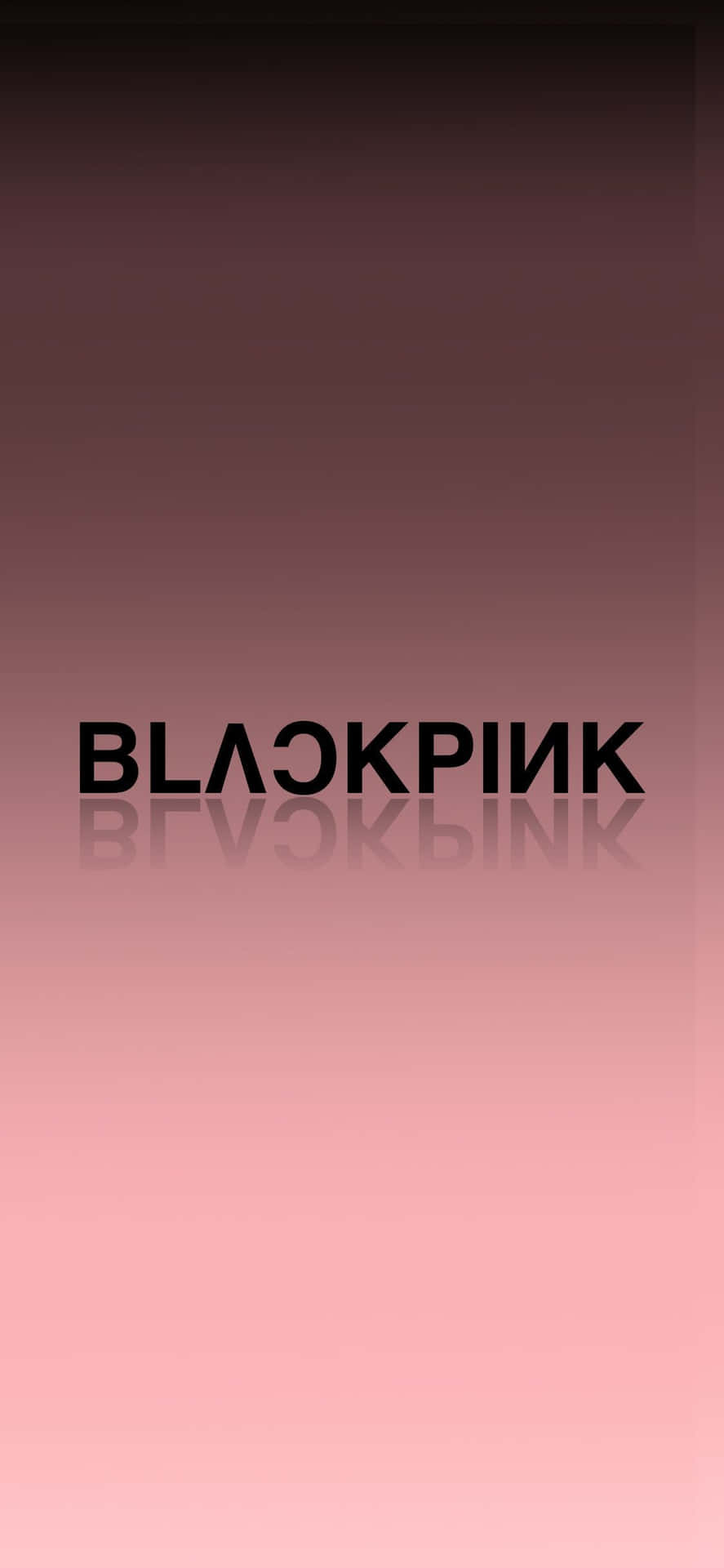 Blackpink 標誌在粉紅到紫色漸變背景上帶有反射效果 — Blackpink 壁紙