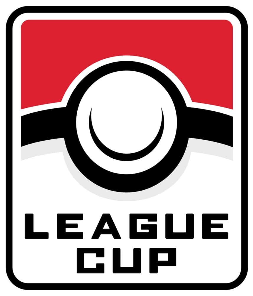 Pokemon League 桌布 壁紙 — 一個大膽的紅白黑精靈球標誌，下方有粗體字 'LEAGUE CUP'。