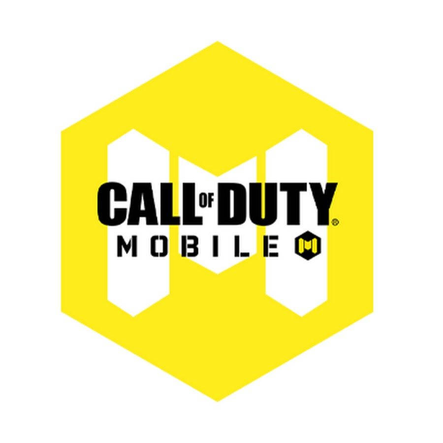 Call 桌布 壁紙 — Call of Duty Mobile 的醒目黃色六邊形標誌，帶有黑色文字和白色風格化 M，背景為白色。