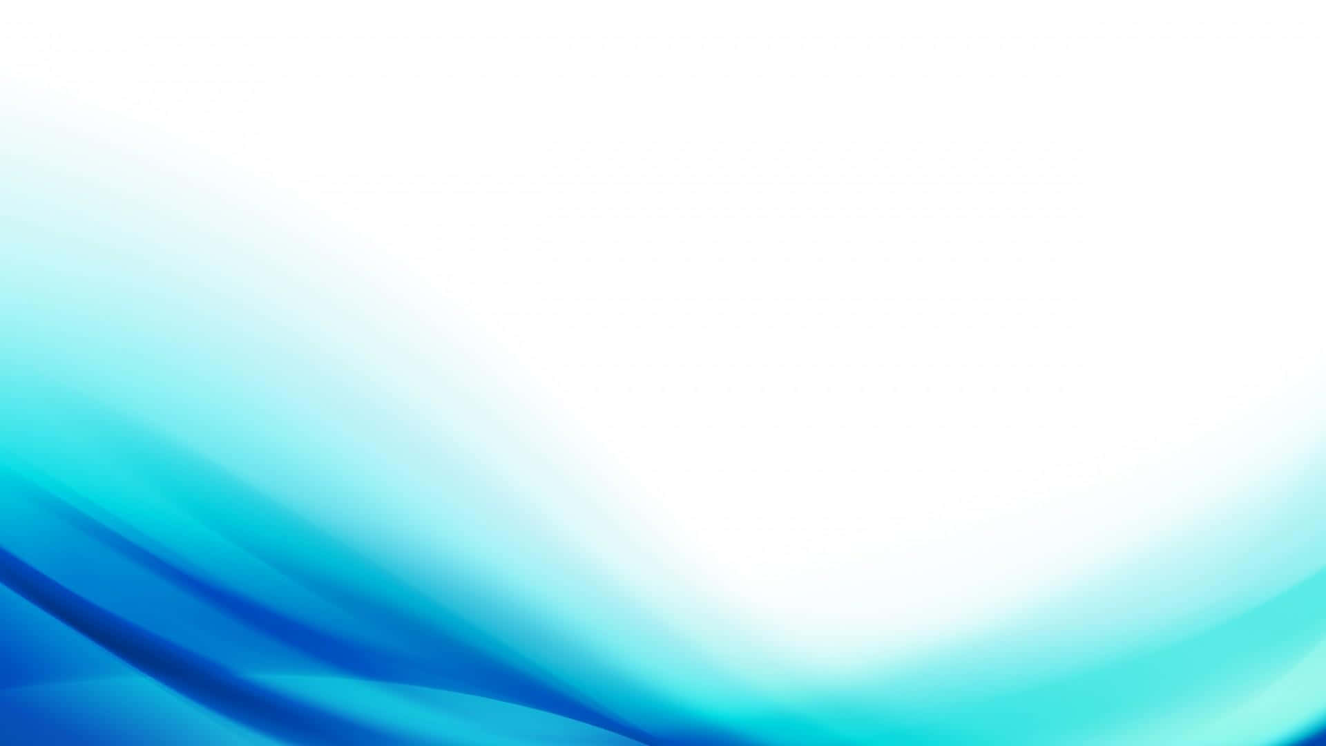  壁紙 — 柔和的藍色波浪漸變，在明亮的白色背景上向上流動。