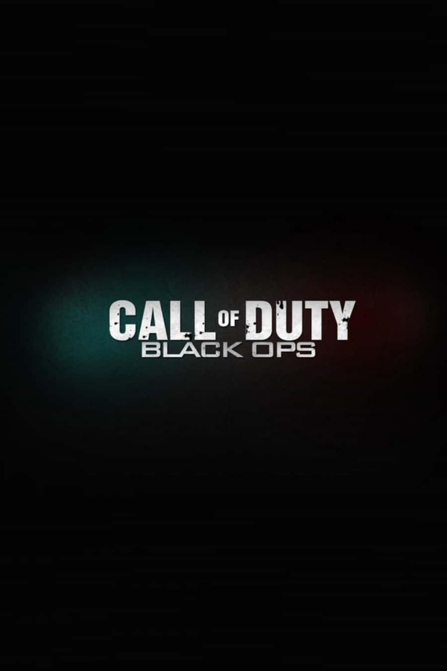桌布 壁紙 — Call of Duty Black Ops 標誌在深色紋理背景上發出綠色和紅色的漸變光芒。