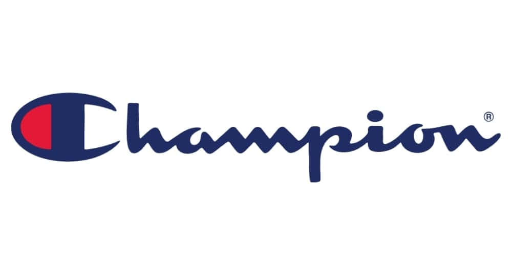 Champion 桌布 壁紙 — Champion 標誌以白色背景上的海軍藍色 C 和紅色內圓以及斜體海軍藍色文字為特色。