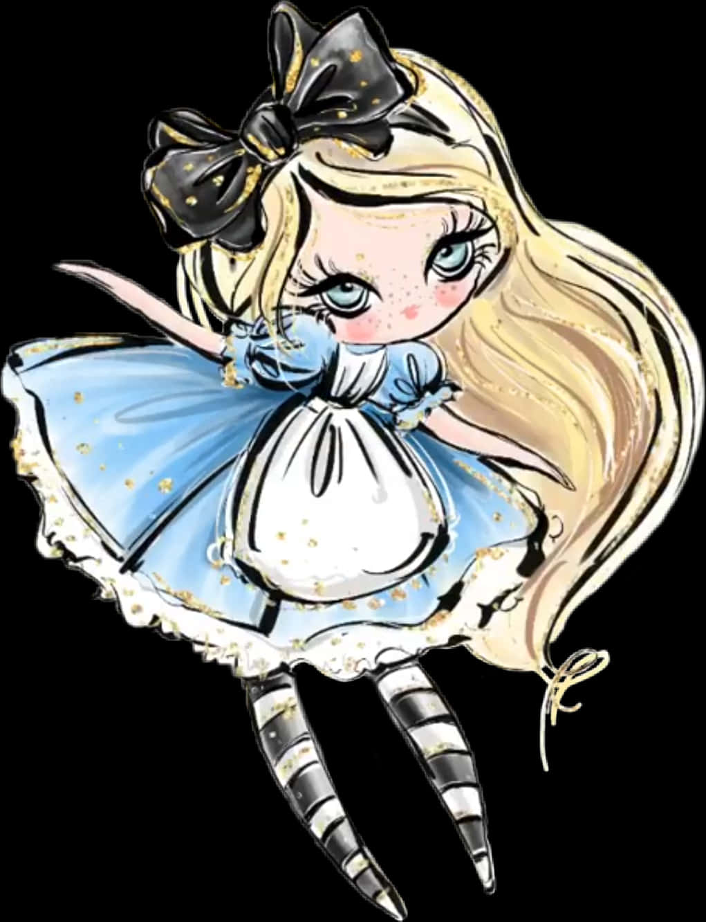 Chibi 愛麗絲夢遊仙境藝術 壁紙