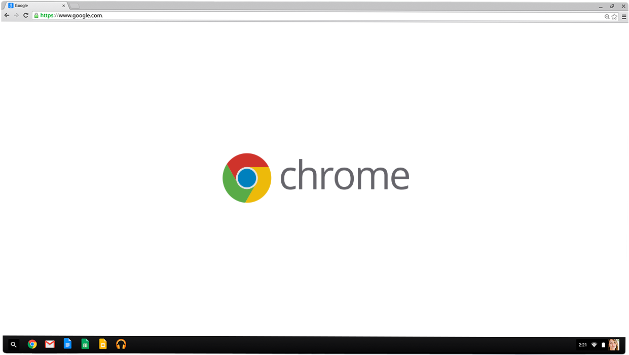 Google Chrome 桌布 壁紙 — Chrome 瀏覽器載入畫面，彩色標誌居中於白色背景上。
