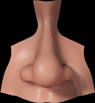 人類鼻子的詳細3D渲染，具有光滑的皮膚紋理。 — 3D 壁紙