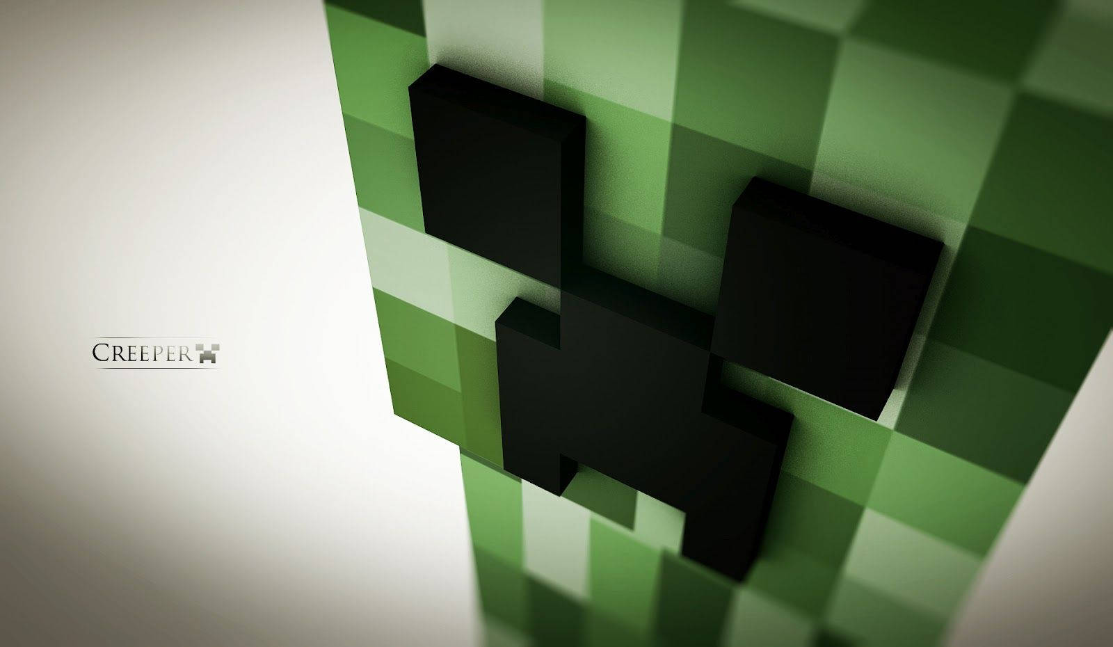 Minecraft 爬行者面孔，帶有像素化綠色方塊和黑色眼睛。 — 我的世界苦力怕 壁紙