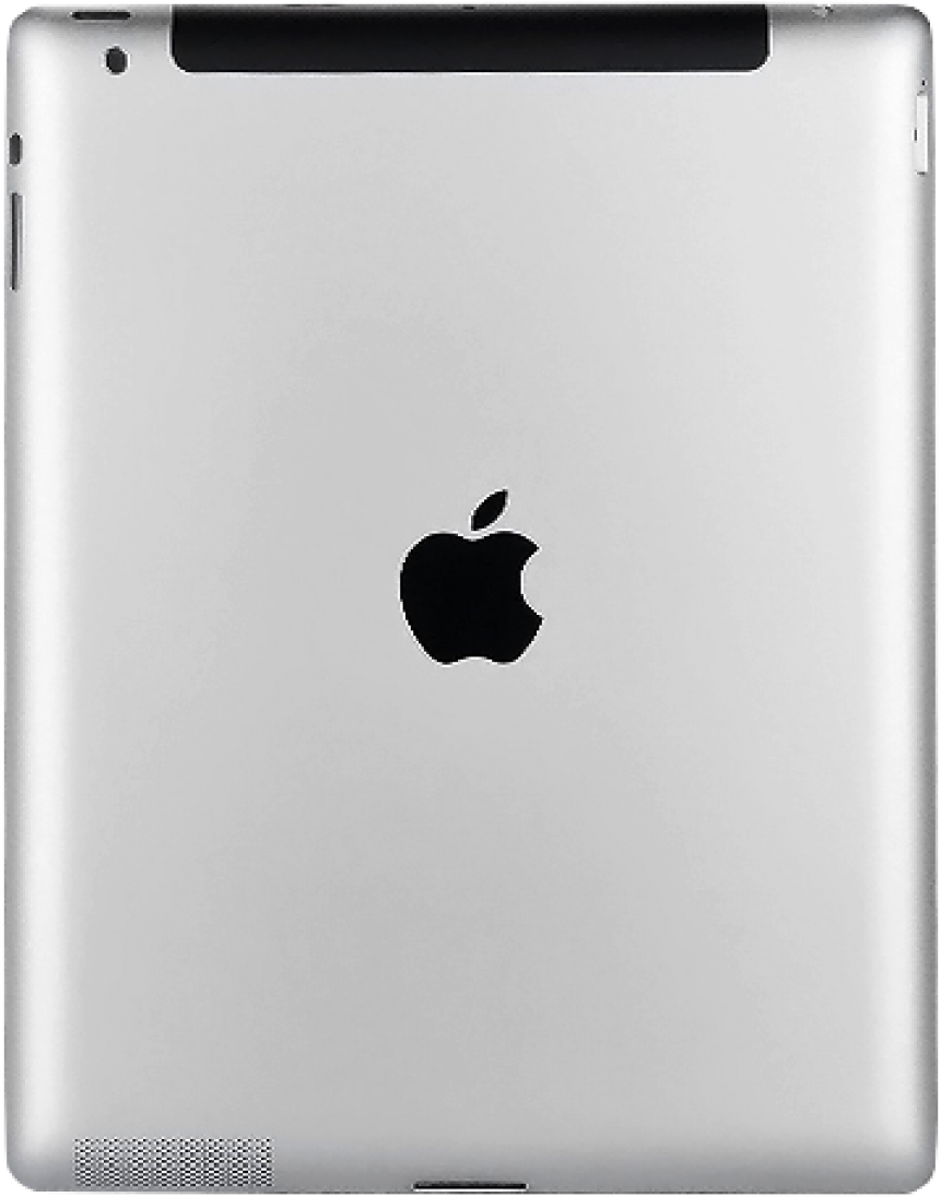 銀色 Apple iPad 背面，黑色標誌 — iPad 壁紙