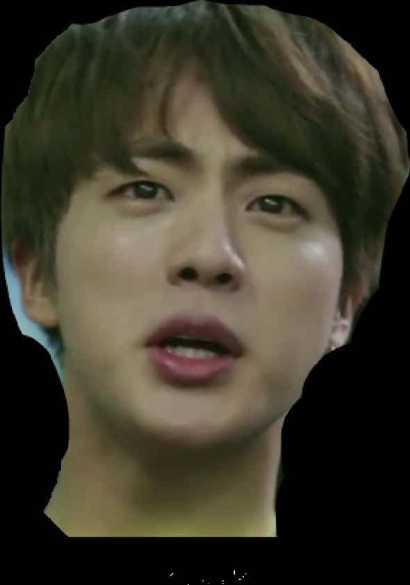 年輕男子，棕色頭髮，驚訝表情，黑色背景。 — Bts 壁紙