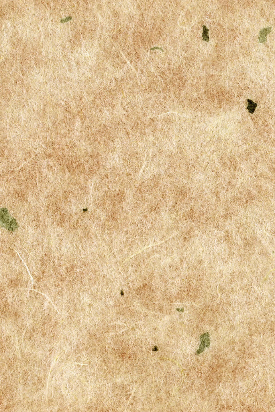 Old Paper Texture 桌布 壁紙 — 帶有可見纖維和散落綠色斑點的紋理手工紙特寫。