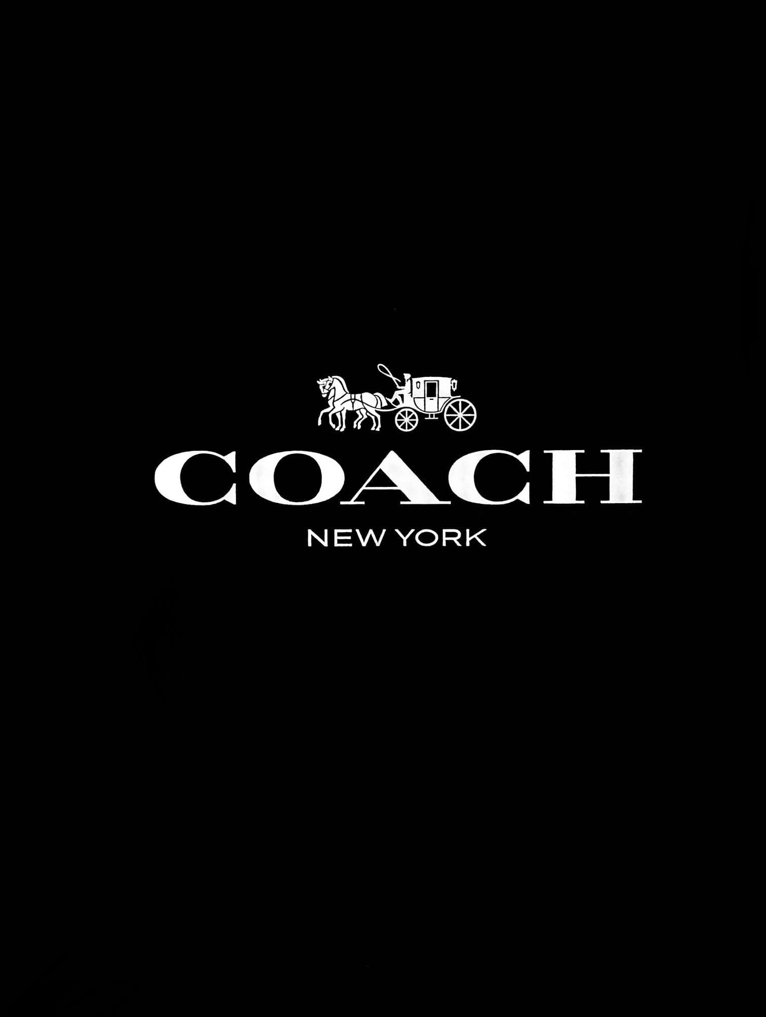 Coach New York 標誌於黑色背景上 壁紙