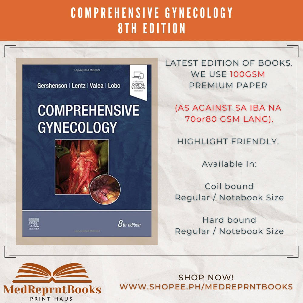 Sale 桌布 壁紙 — Comprehensive Gynecology 第8版的書封面，在皺巴巴的紙張背景上顯示促銷文字。