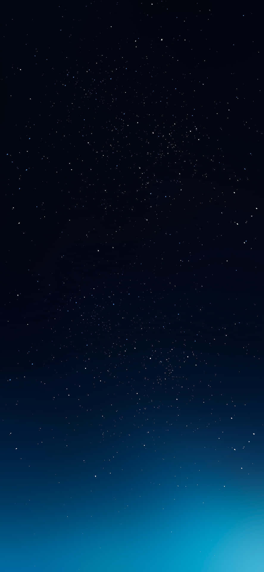  壁紙 — 從深海軍藍到鮮豔藍色的寧靜夜空漸變，點綴著無數閃爍的星星。
