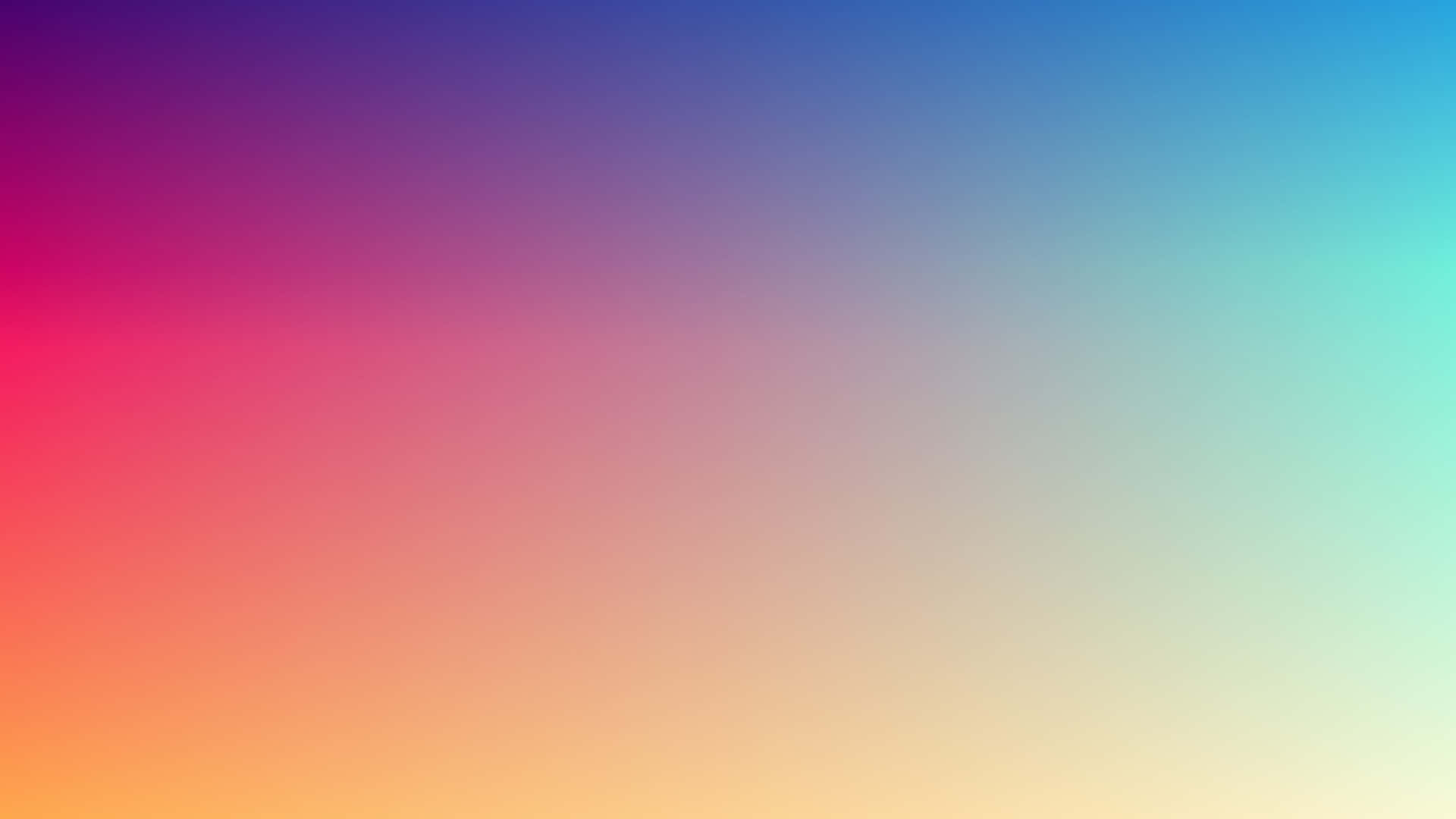  壁紙 — 從洋紅色到青色的平滑漸變，溫暖的橙色點綴融入冷色調中。