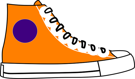 橘色高筒Converse插畫 壁紙