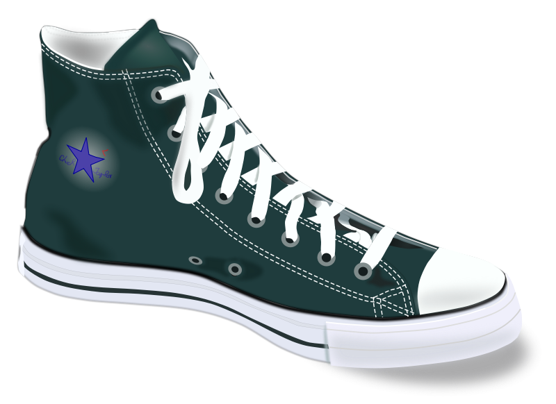 經典綠色Converse高筒帆布鞋 壁紙