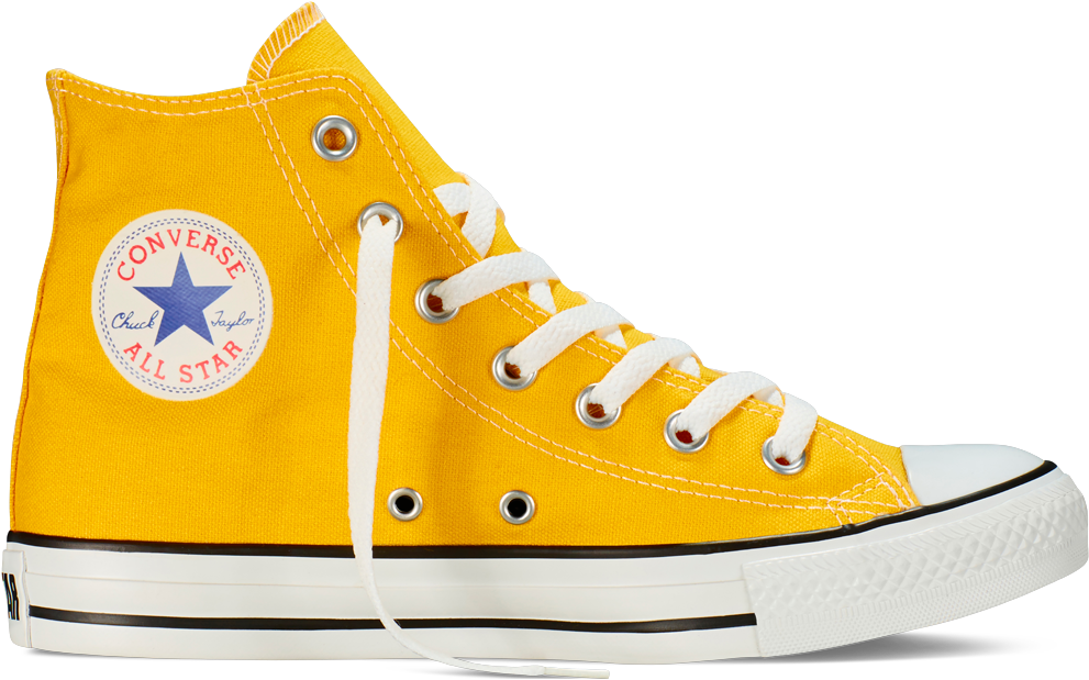 黃色Converse高筒帆布鞋 壁紙