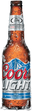 冰涼的Coors Light啤酒瓶 壁紙