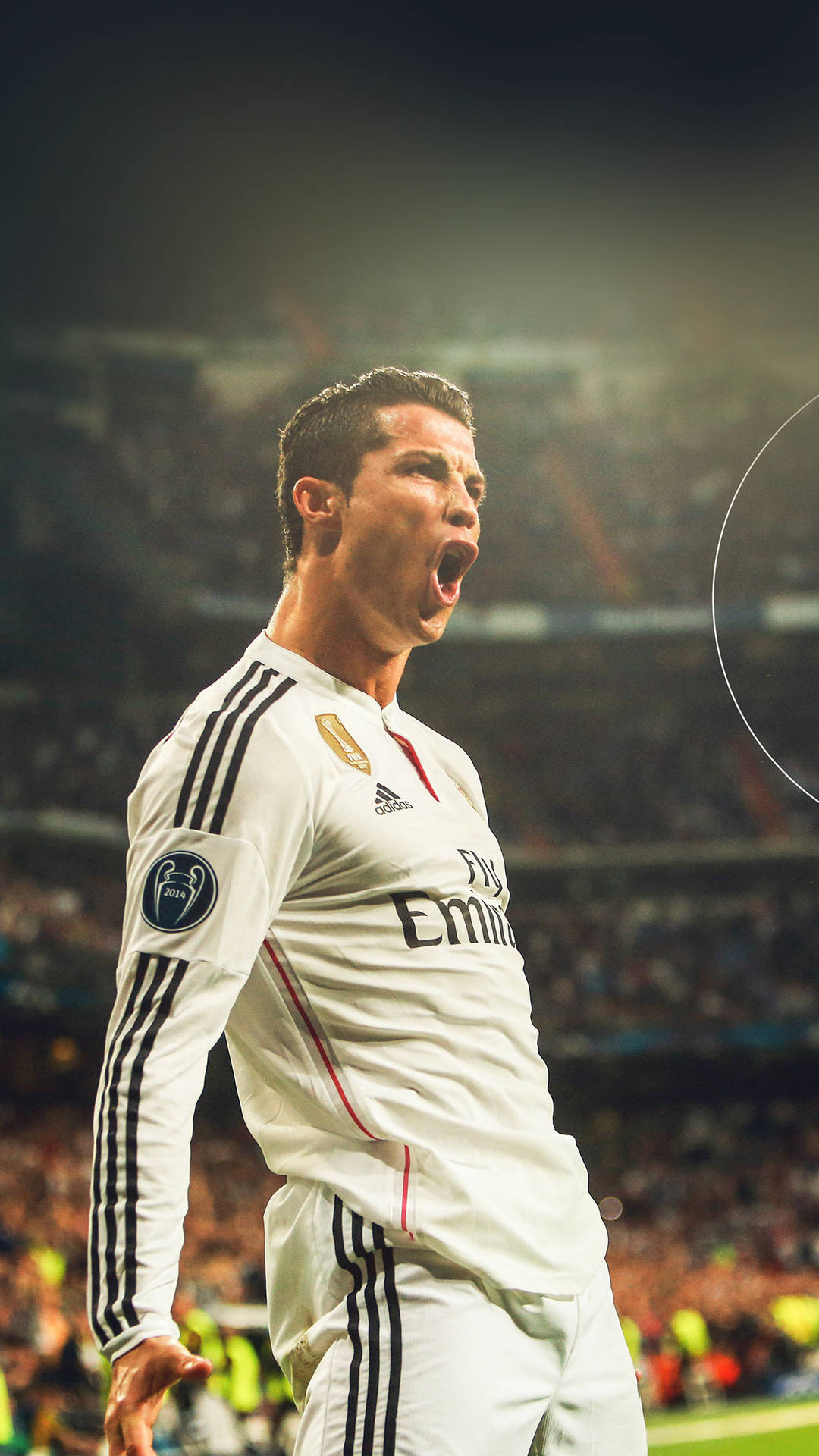 Cristiano Ronaldo 在夜晚的爆滿球場慶祝進球。 — 克里斯蒂亞諾·羅納度 壁紙