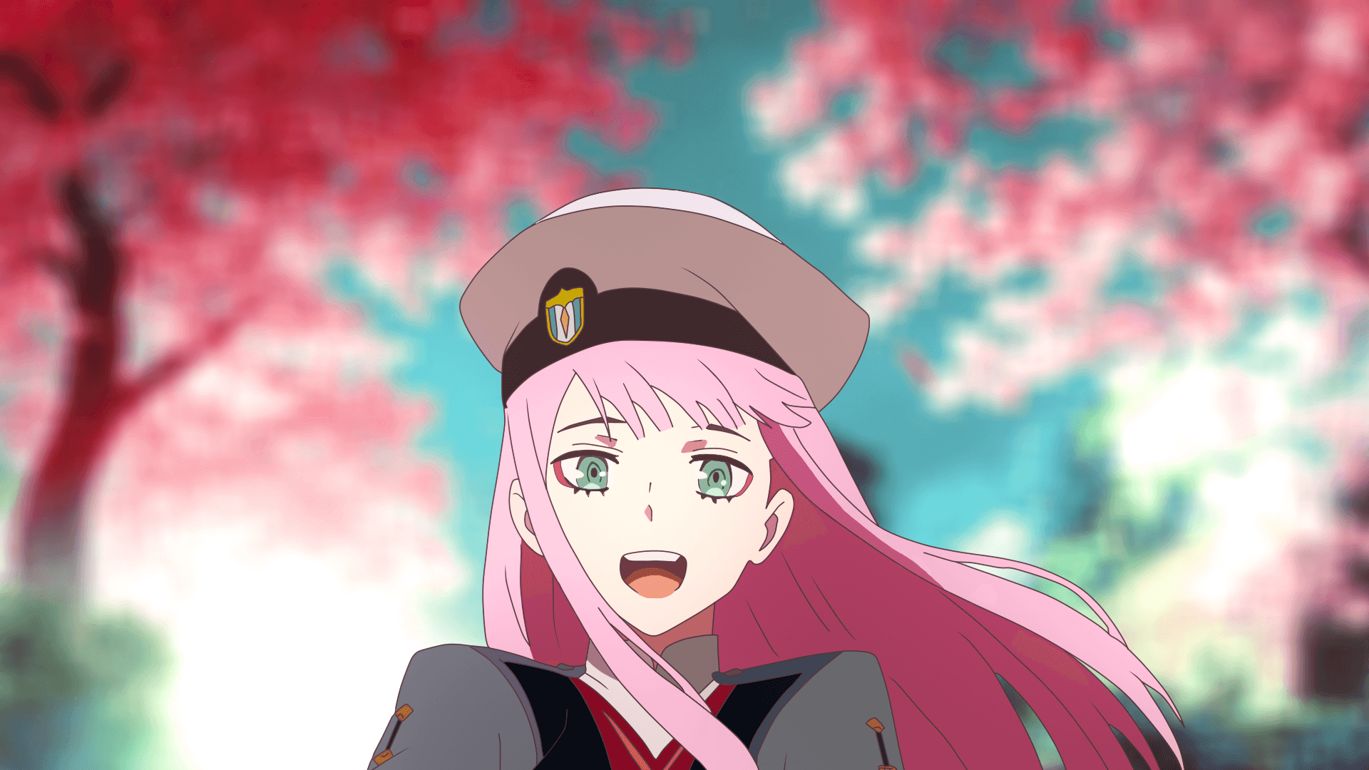 零二迷人肖像，出自熱門動畫《DARLING in the FRANXX》 壁紙