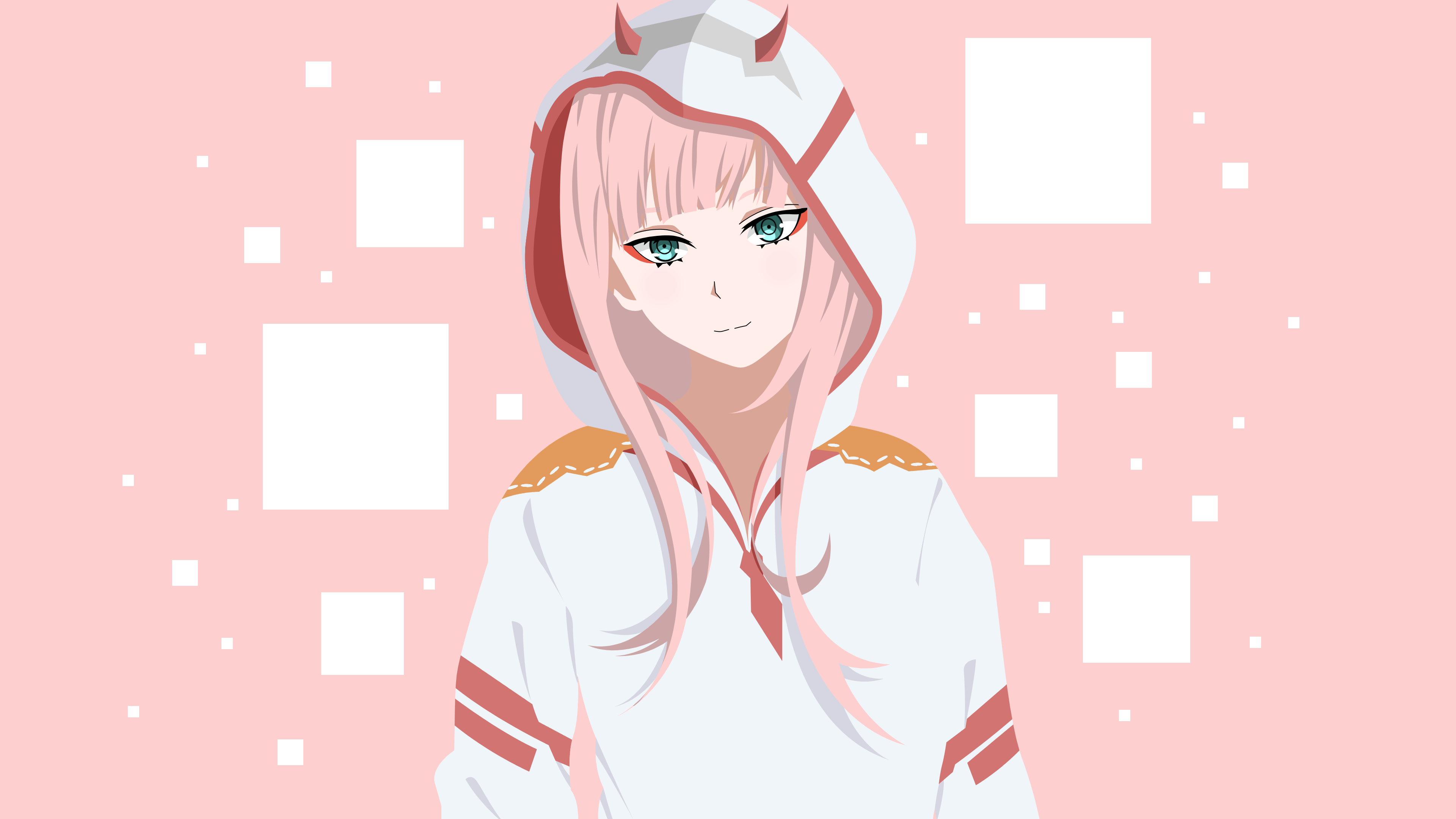 熱門動畫《DARLING in the FRANXX》中的角色零二 壁紙