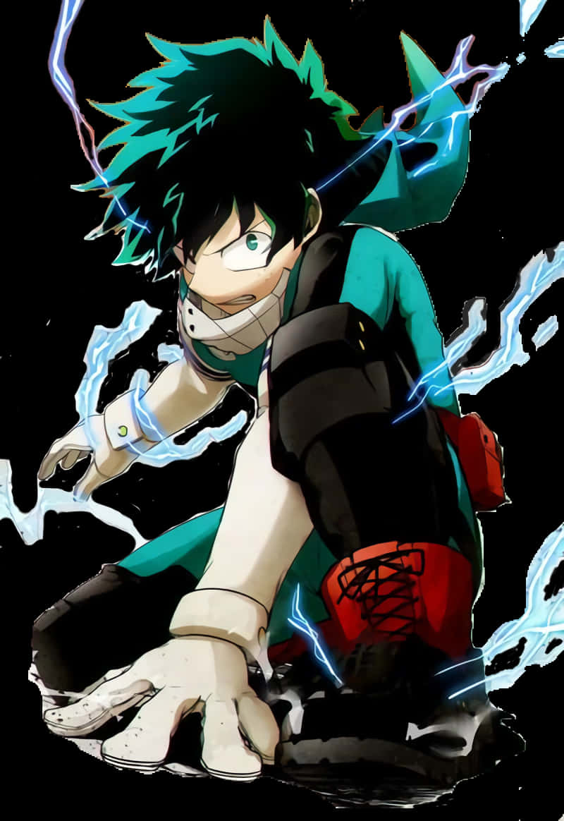 Deku 電力爆發動漫藝術作品 壁紙