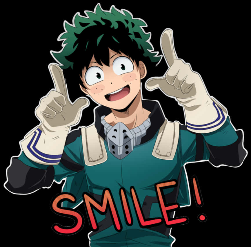 Deku 頭像微笑英雄姿勢 壁紙