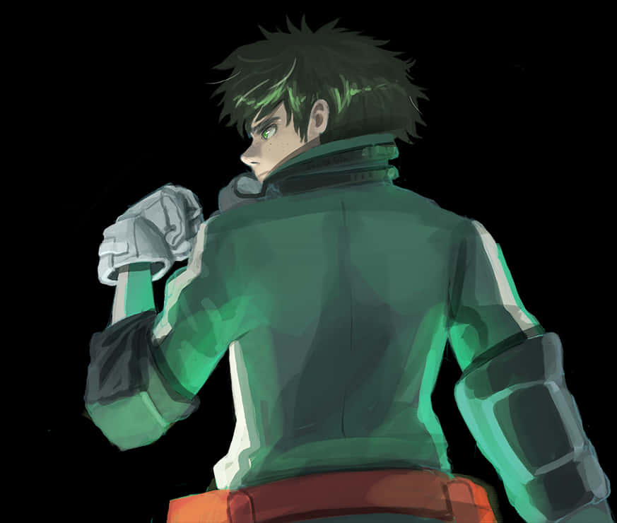 我的英雄學院 豐田悟 (Deku) 後視圖 壁紙