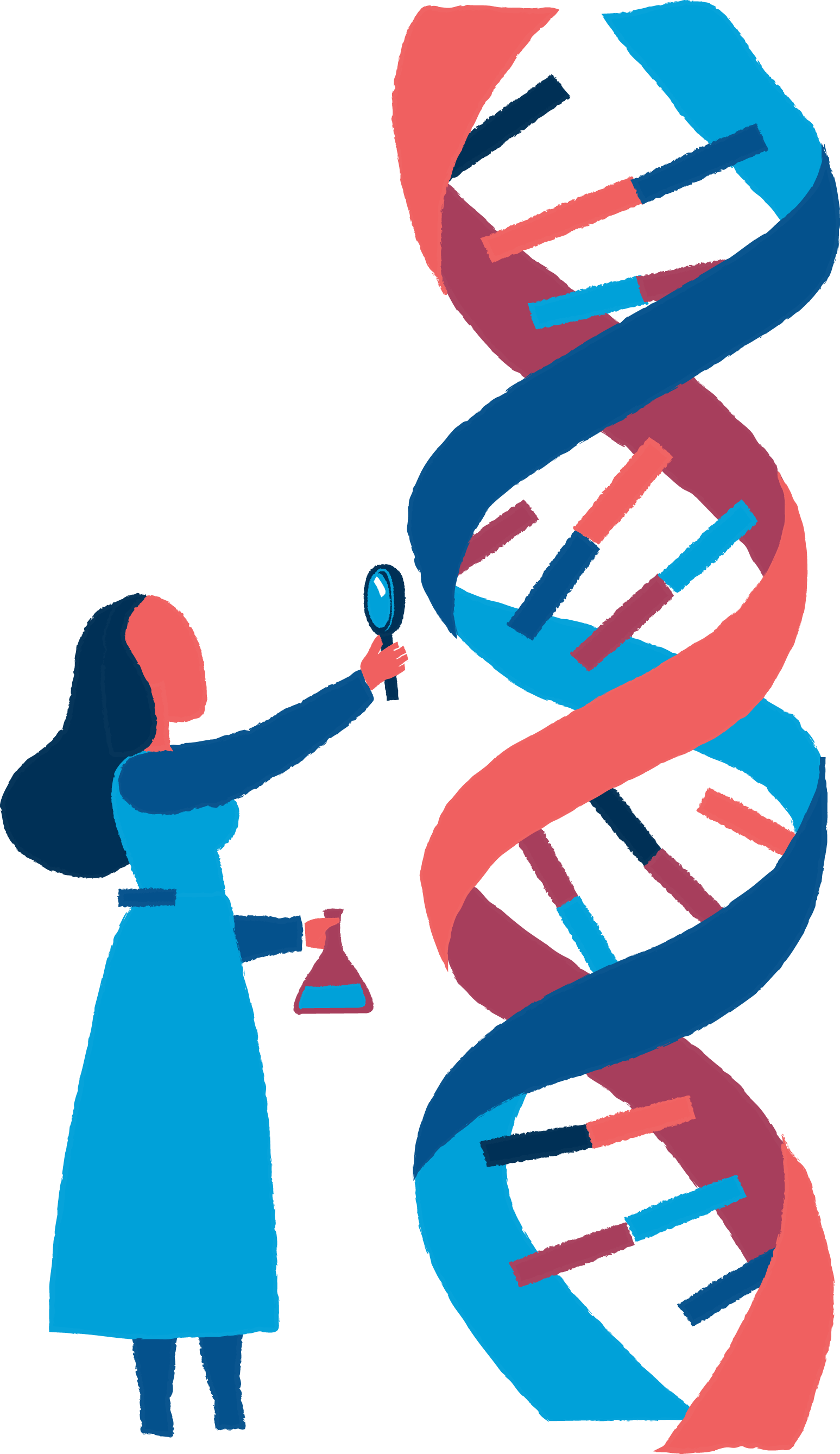 科學家檢視DNA結構 壁紙