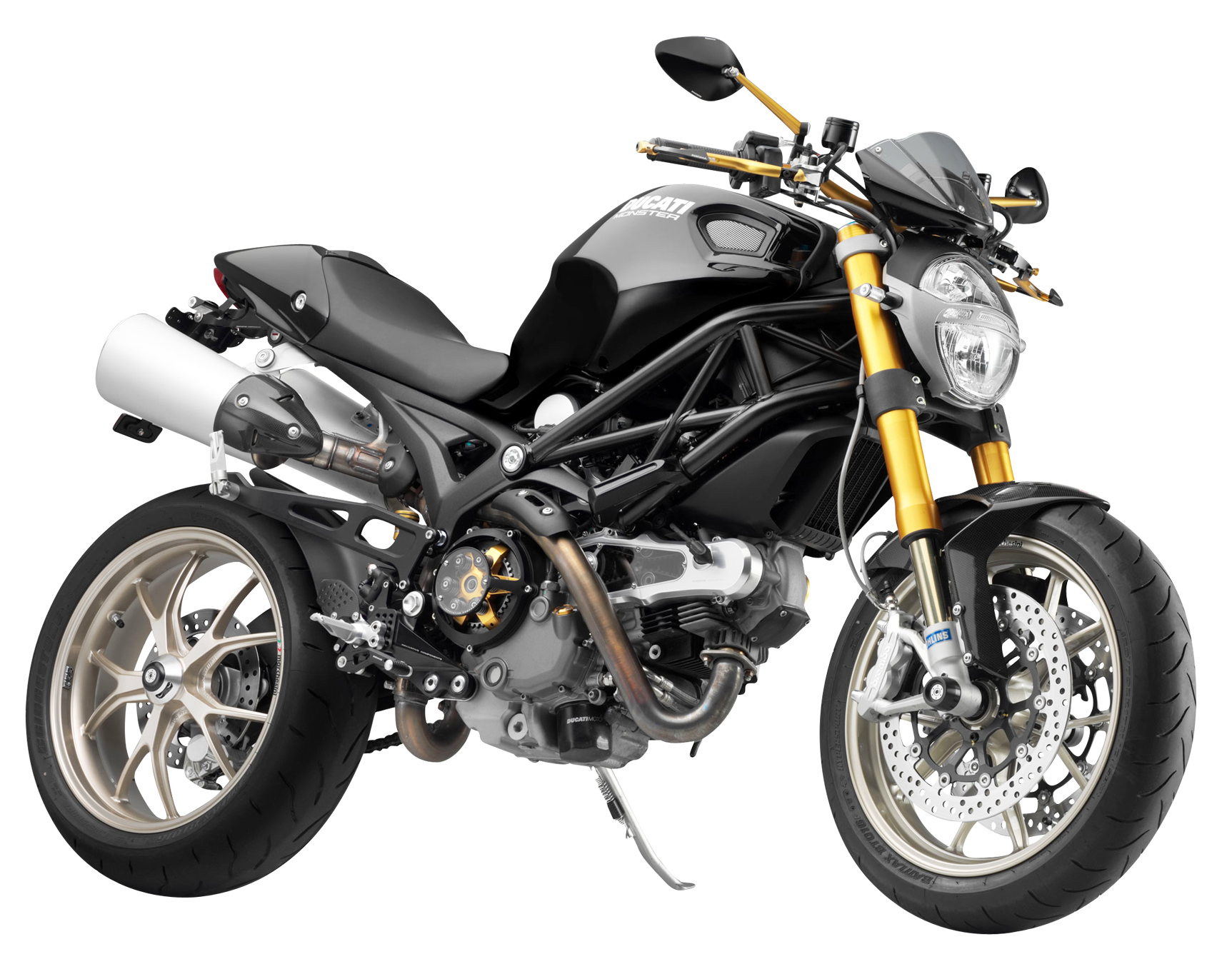 Ducati Monster 摩托車棚拍特寫 壁紙
