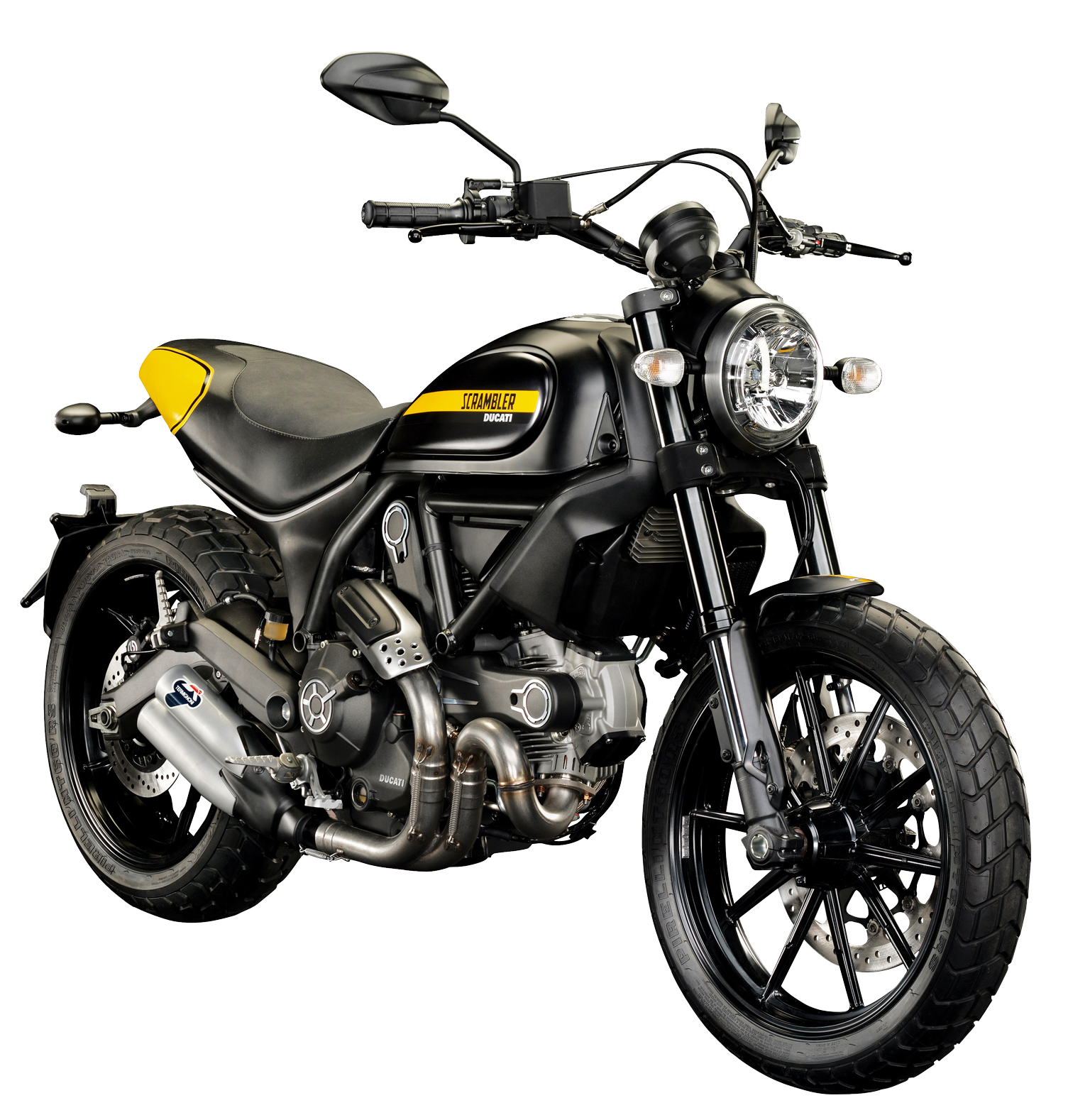 Ducati Scrambler 摩托車側面輪廓 壁紙