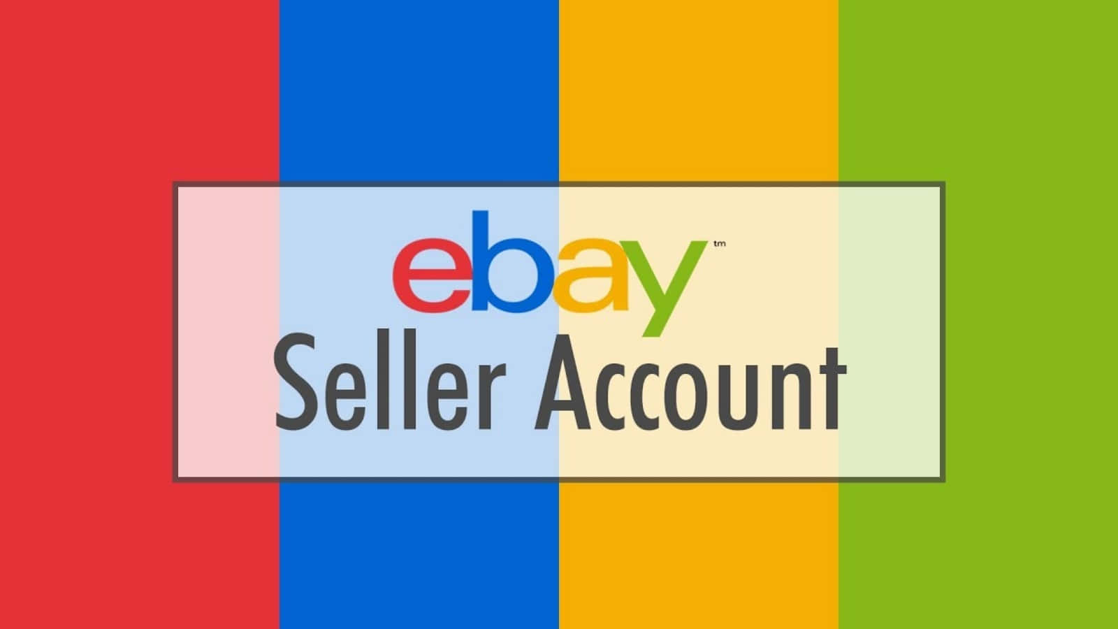 eBay 桌布 壁紙 — Ebay賣家帳戶標誌居中於鮮豔多彩條紋背景上。
