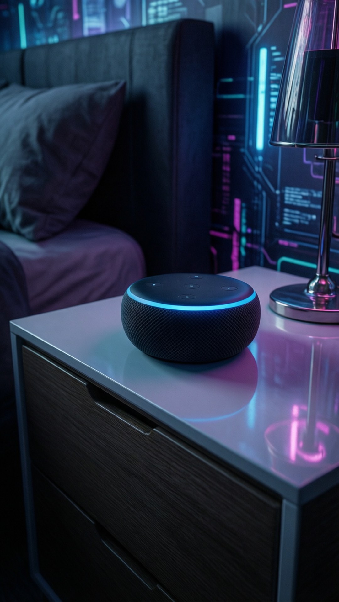Echo Dot 床頭櫃 壁紙