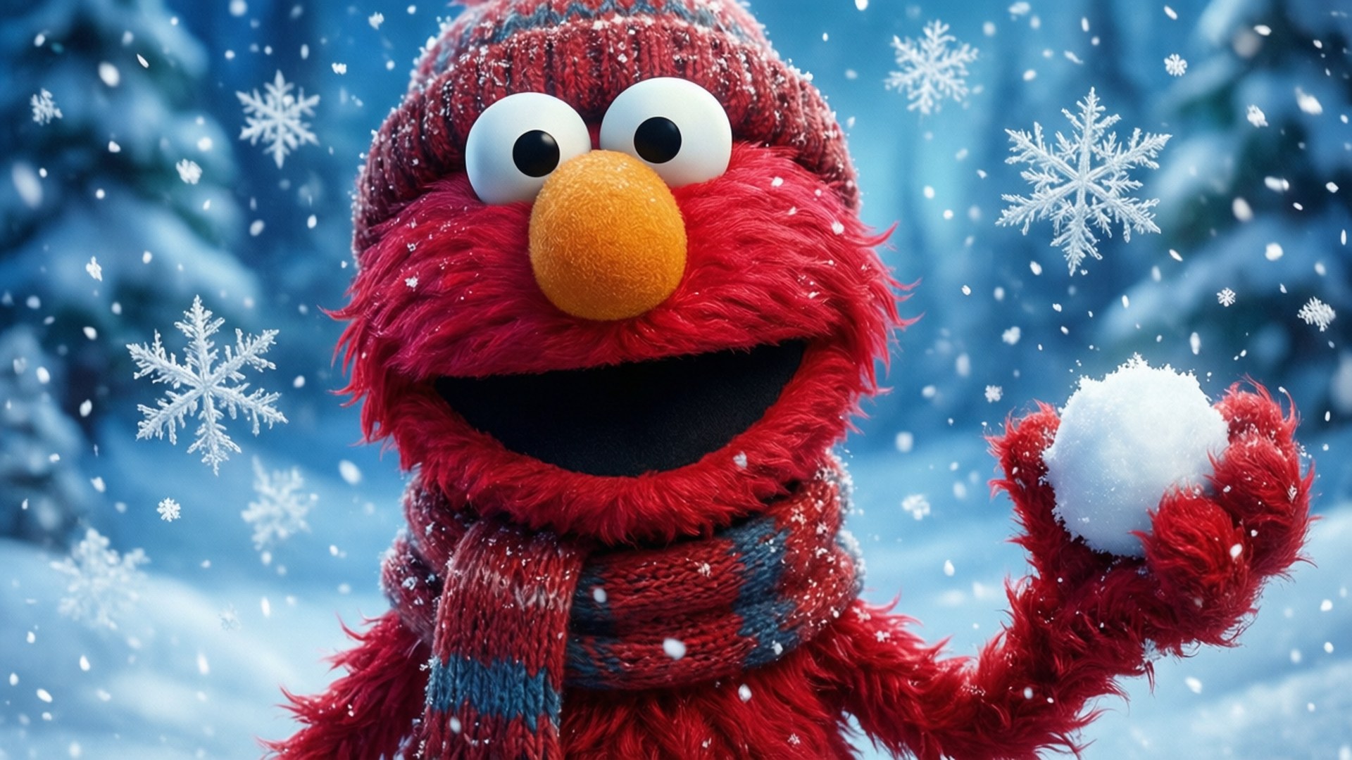 Elmo 的冬天 壁紙
