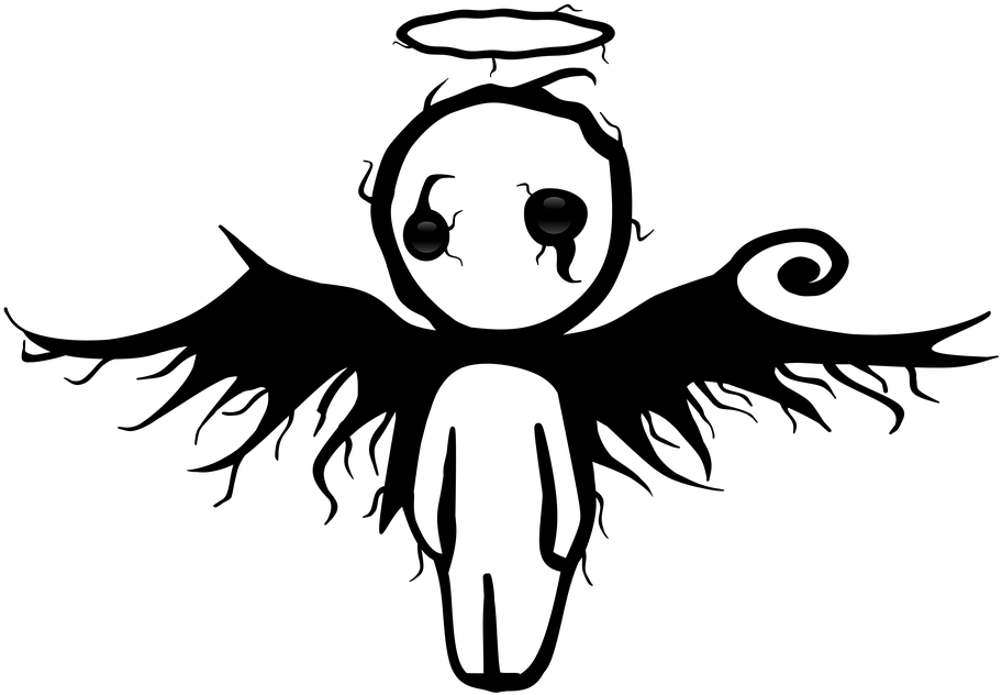 Emo天使卡通圖案 壁紙