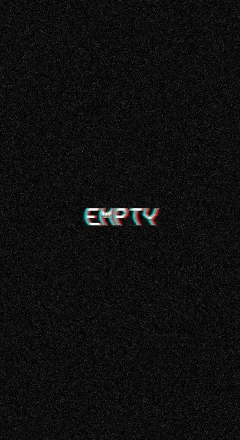 在黑色背景上帶有紅色和藍色顏色失真的故障風格文字 empty。 — 黑暗悲傷動圖 壁紙