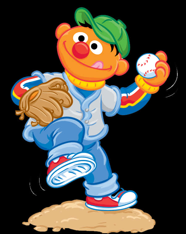 Ernie 投球插圖 壁紙