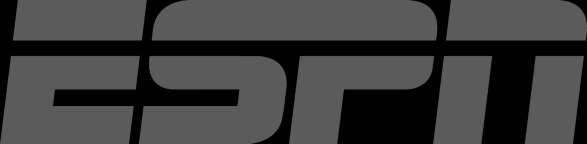 Espn 桌布 壁紙 — ESPN 標誌以粗體幾何灰色和黑色字體呈現，帶有銳利的角線。