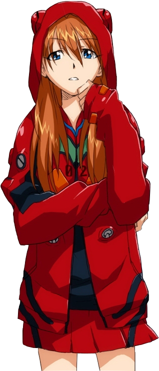 明日香紅色連帽衫 EVA 壁紙